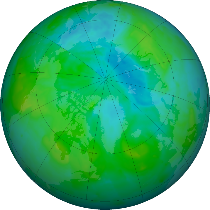 Arctic ozone map for 31 July 2011